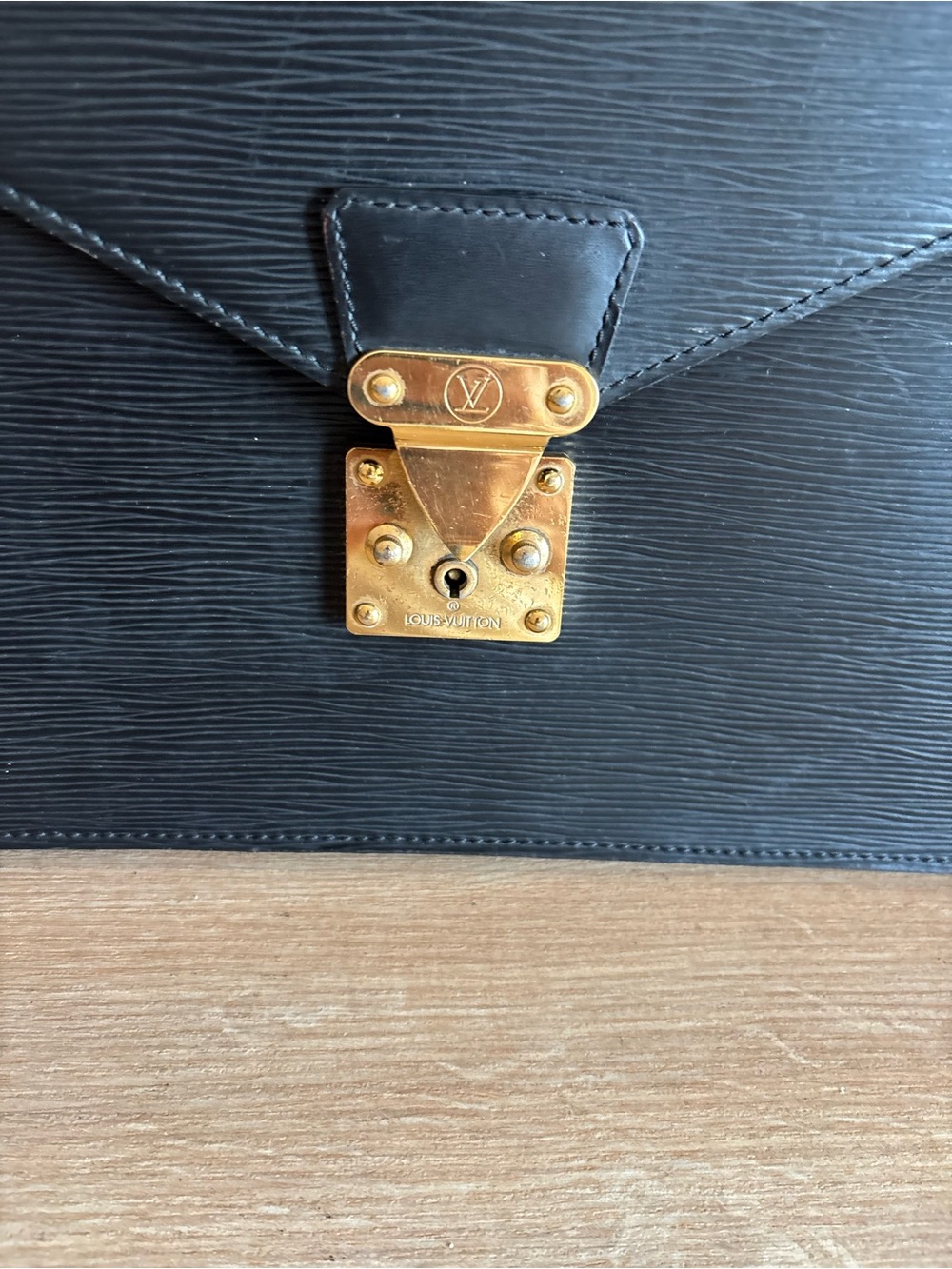 Authebtic Louis Vuitton black tote briefcase - Picture 4 of 11